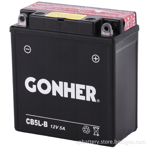 Dry-Charged Motorcycle Battery Yb5l-B